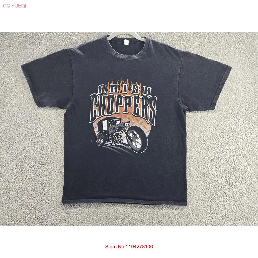 Amish Choppers T Shirt Mens Large Vintage Motorcycle Novelty Funny vintage Washed Comfortable fashion Stylish streetwear