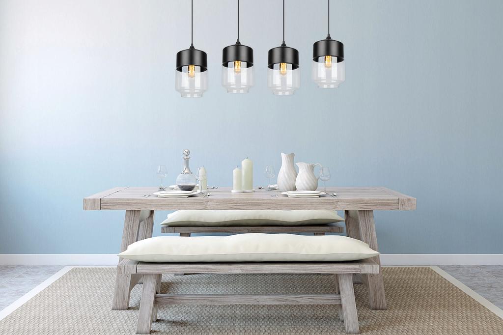 HÄNGENDE DECKENLAMPE, GLASPLAFOND, LED-LAMPE