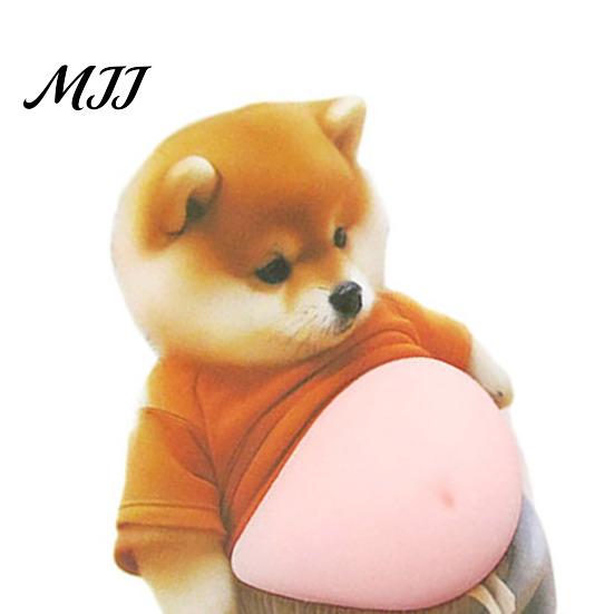 Anti-collision Sticker 1 Pair 3D Belly Dog Anxiety Stress Relief Elastic Tummy Cartoon Puppy Decal Fat Animal