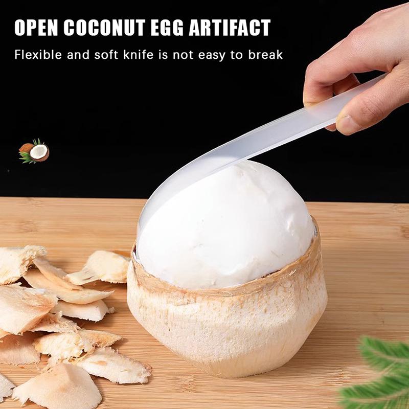 5Pcs Plastic Coconut Opener Knife Flexible Soft Perfect For Home Kitchen Fruit Shops Coconut Meat Scraping