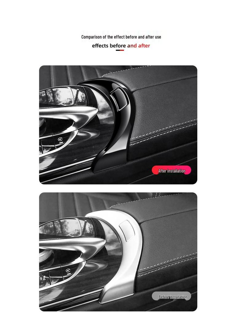 Mercedes-Benz W205 Klasa C/GLC260 Pudełko na podłokietnik Ramka przycisku Dekoracyjna naklejka X253