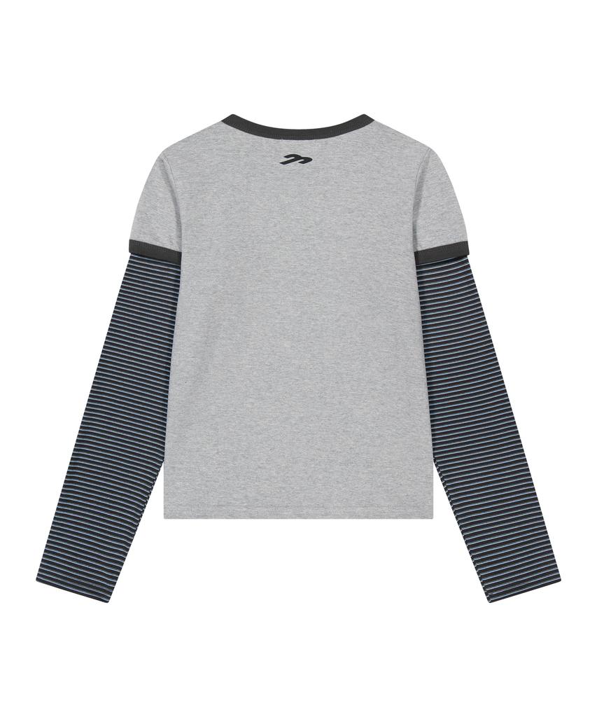 Tansanmageunesyum Juyoung X Tansan Ringer Layered Long Sleeve (Gray)