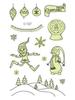 Ricalon Glow-in-the-Dark Waterproof Christmas Temporary Tattoos for Kids