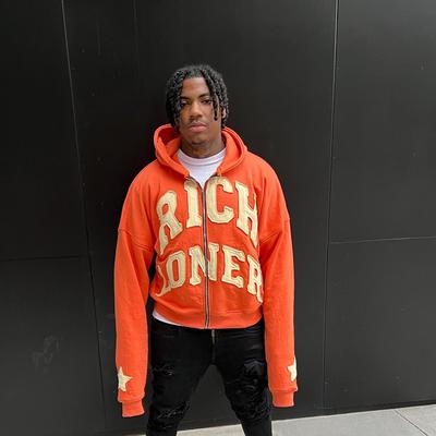 Felpa con Patchwork di Lettere Streetwear Vestibilità Larga Uomo Donna
