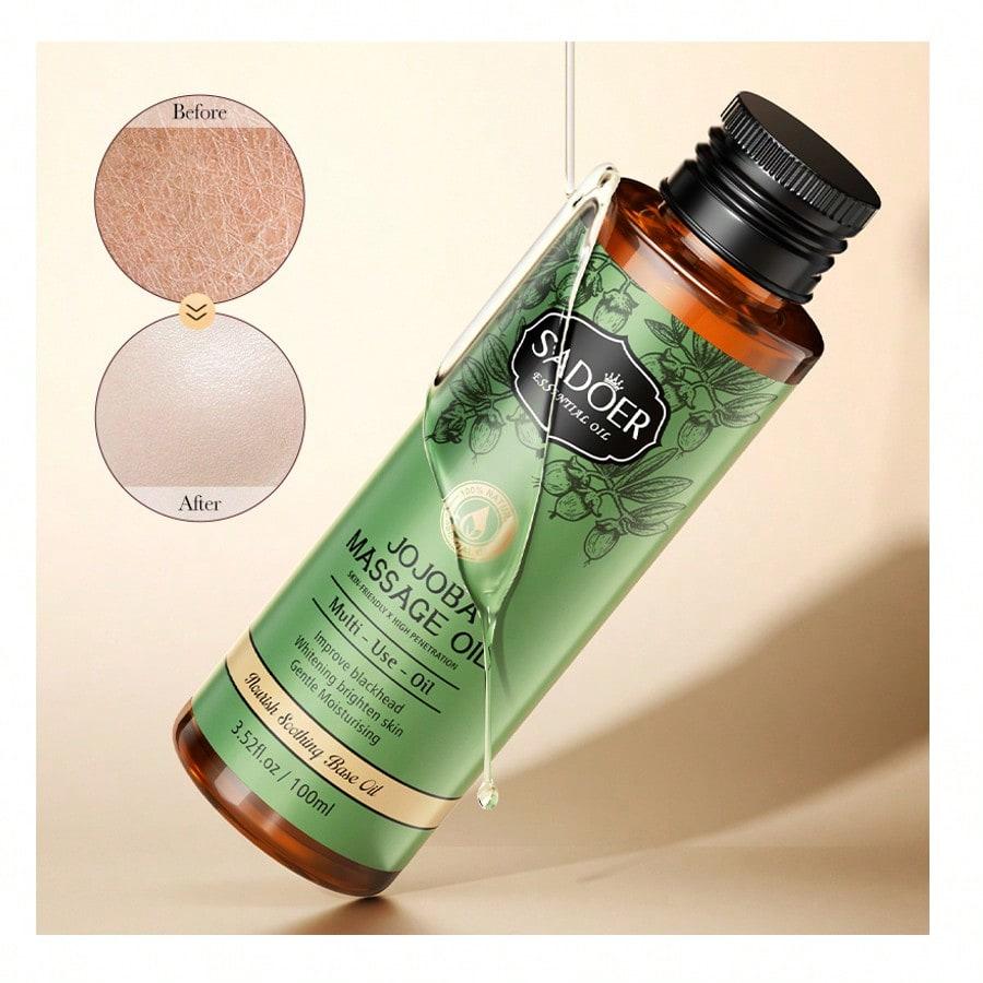 1PC Jojoba Base Massage Oil, Moisturizing And Softing The Skin And Body,Repair Skin Barrier,Reduce W
