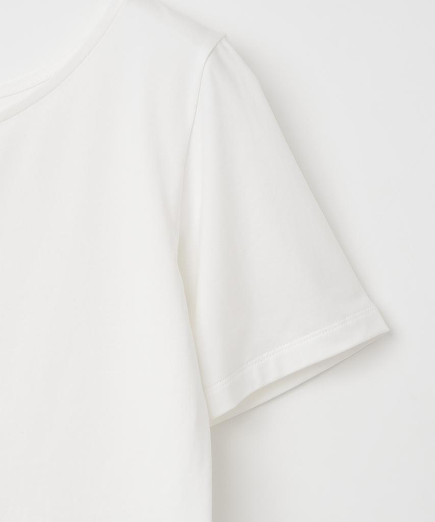 MILLO WOMEN Soft Binding Boat Neck T-Shirt [Ivory]