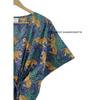 Women Blue Bagheera Tiger Printed Hippie Cotton Maxi Beach Cover Up Caftan Dress CKFTN-SCRN-FULL-BUYIT-150