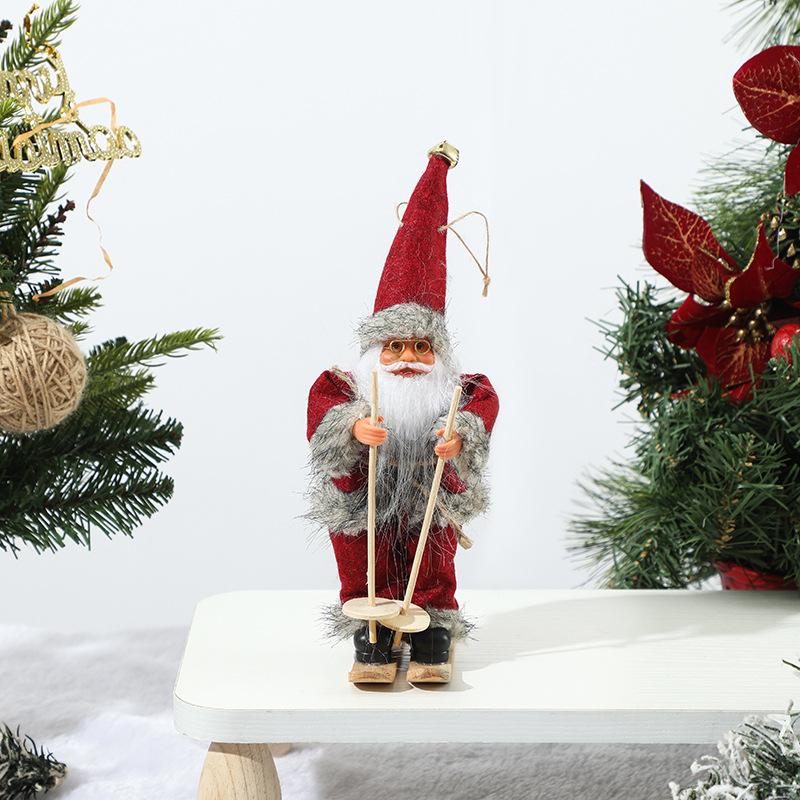 Christmas Santa Claus Skiing Doll Tree Pendant