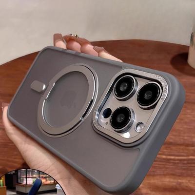 Anwendbar auf Apple 16 Handyhülle Magnetische Drehpunkt-Hülle IPhone 17 Promax Drehbarer Magsafe Ständer 13pro