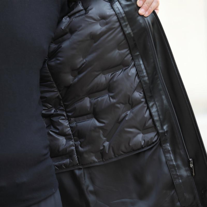 Medium Men's Medium and Long Leather Fur Collar Leather Down Jacket Winter Sheepskin Jacket Leather Jacket Men's Jacket