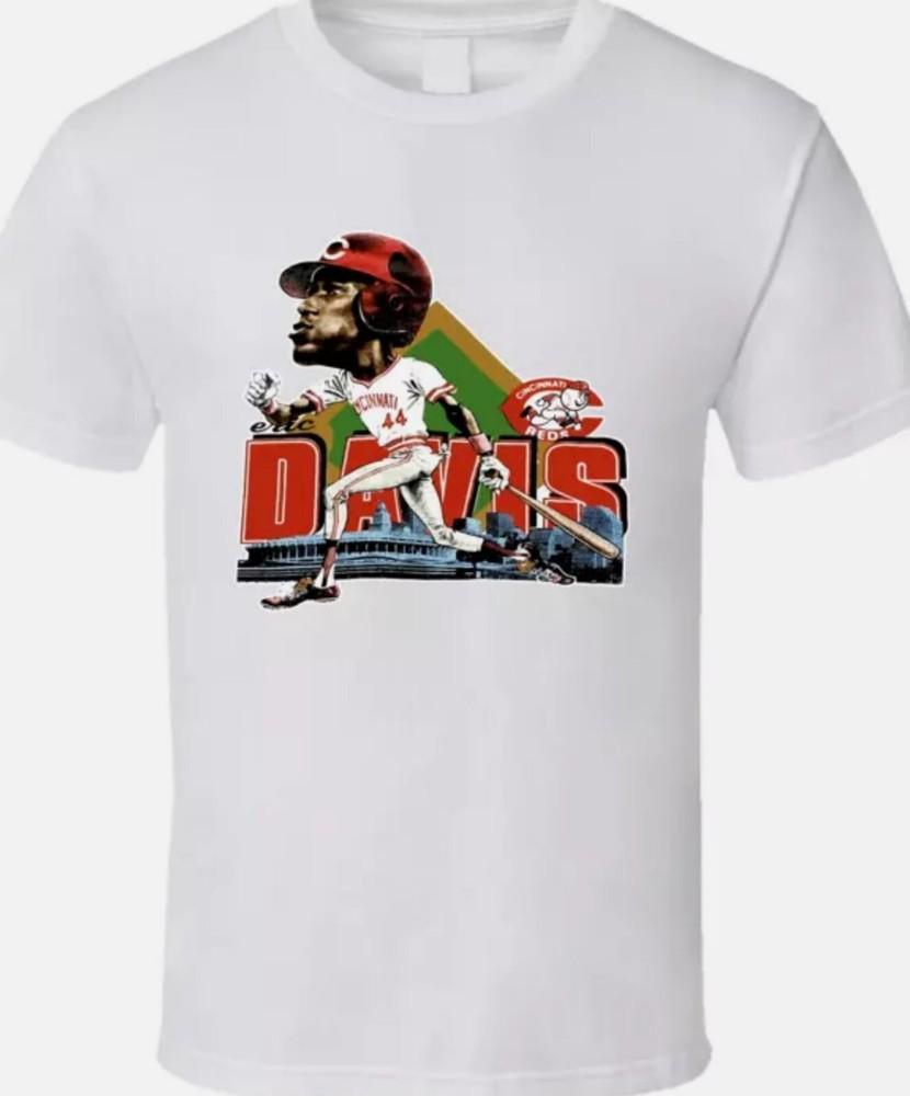 Eric Davis Baseball Caricature White T-Shirt Gift Fans All Size unisex Unisex T-Shirt S