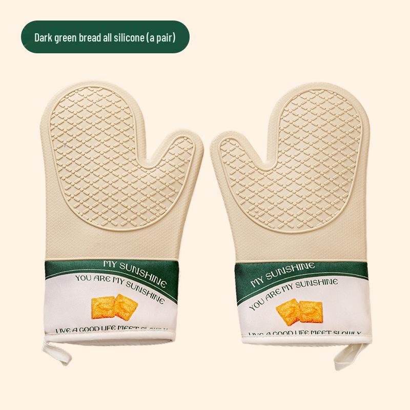 Mănuși de cuptor din silicon rezistent la căldură: Izolant, Anti-Opărire, pentru Bucătărie și Coacere