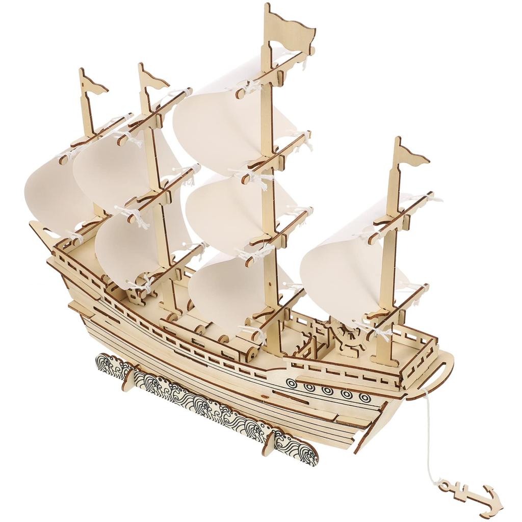SAFIGLE Sailing Ship Wood Puzzle A DIY 3D Puzzle for Building Model Ships and Sailing Models for Kit Children.