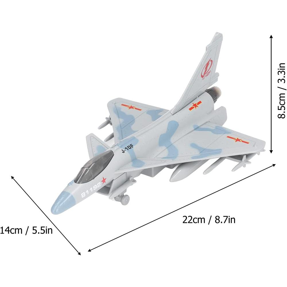 1/50 Scale J10 Fighter Model,  Alloy Fighter Lifelike Structures with Showing Stand for Household for Bedroom