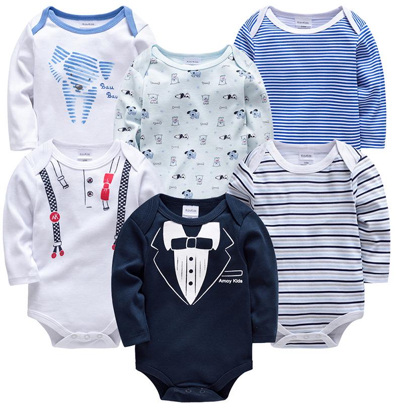 6-Piece Newborn Long-Sleeve Romper Set - 2025 Autumn Collection