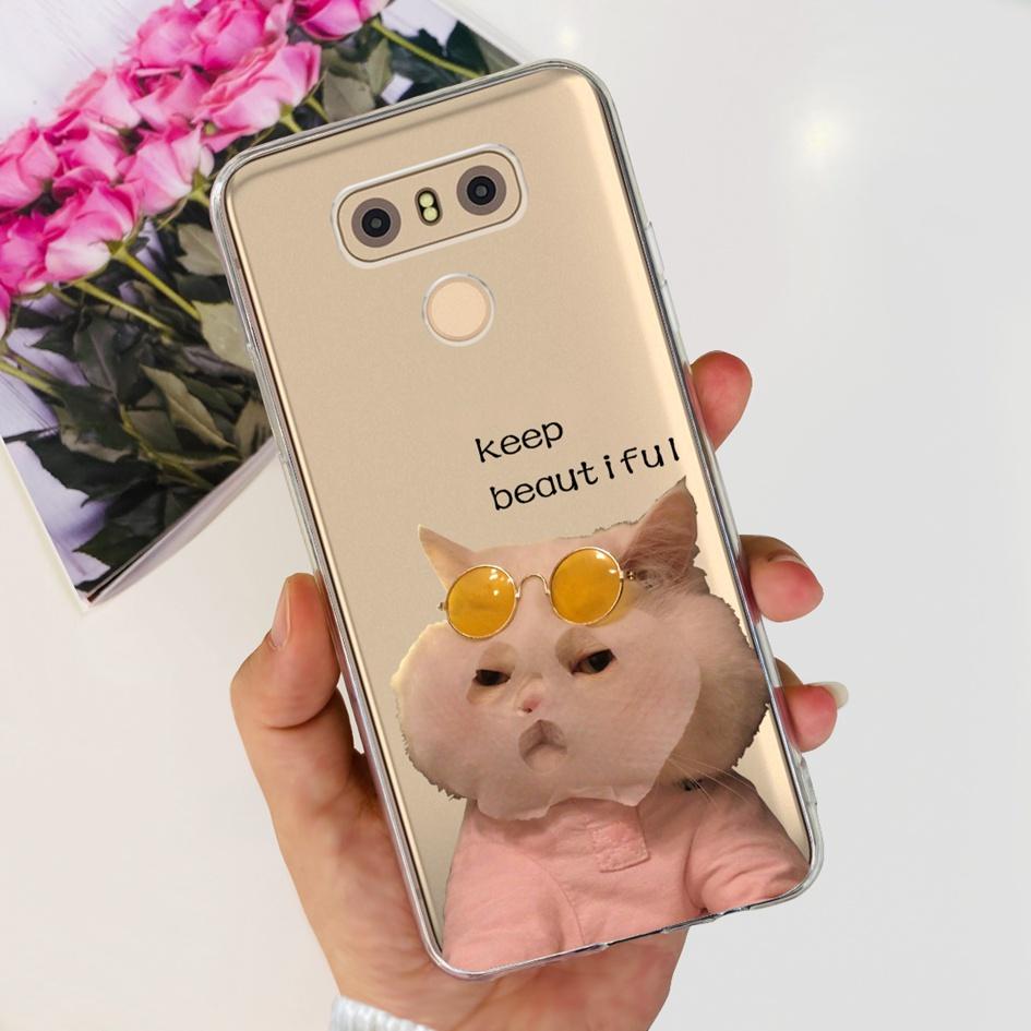 For LG G6 Plus Case LGM-G600K Phone Cases Popular Flower Soft Silicone Clear Protective Shell For LG G6 G 6 LG6 LGG6+ Back Cover
