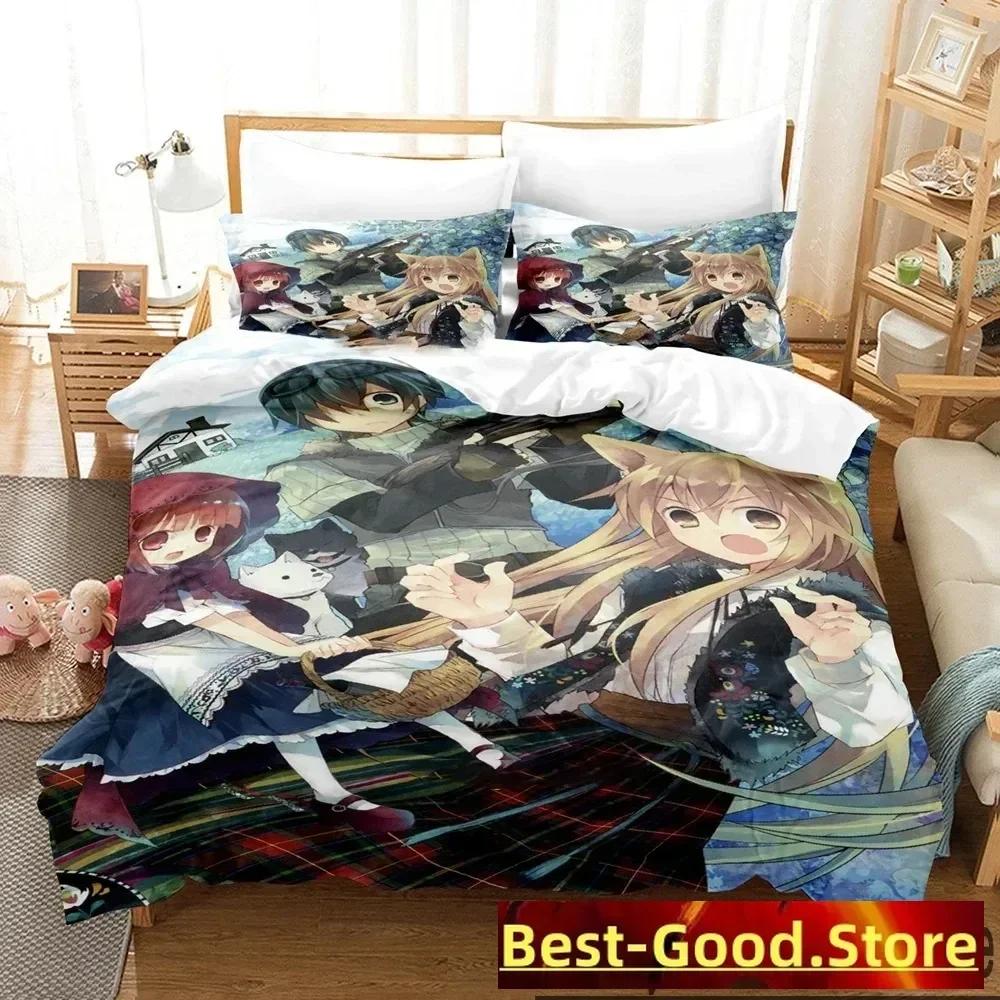 

Anime Okami-San And Her Seven Companions Bedding Set Boys Girls Twin Queen King Size Duvet Cover Pillowcase Bed Boys Adult 70x133cm 2pcs