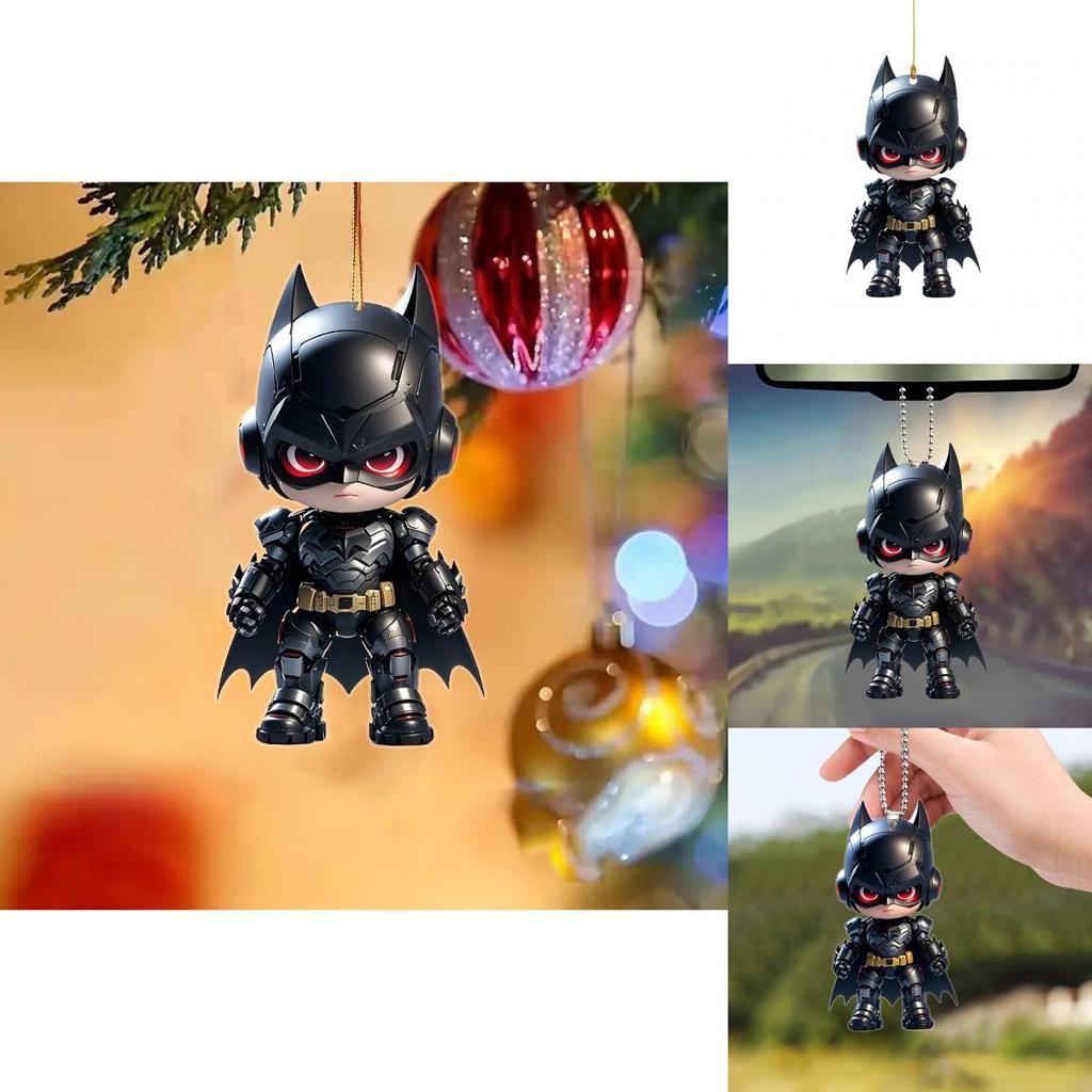 Süßer Cartoon-Batman-Muster-Acryl-Anhänger für die Innendekoration von Fahrzeugen