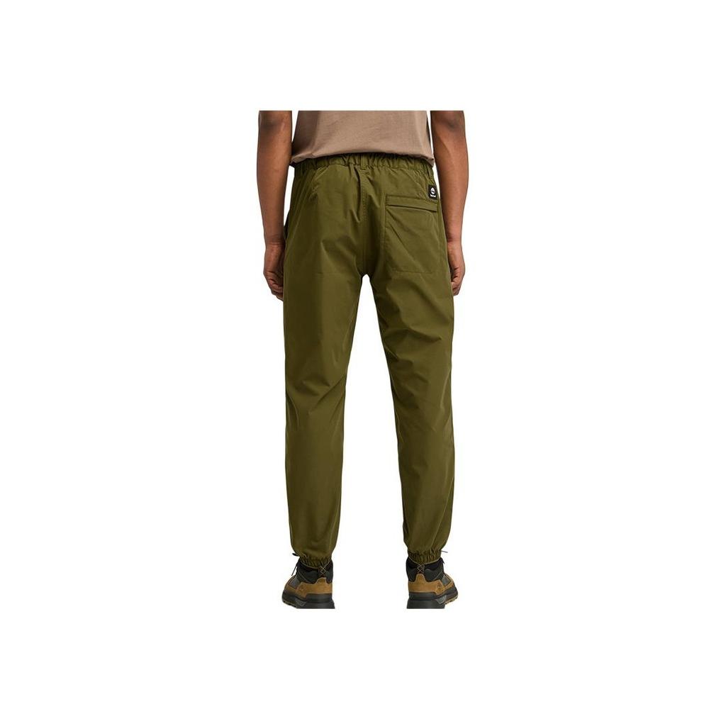 Timberland Solid Color Mid Waist Cuffed Outdoor Lightweight Casual Pants Men bottoms Dark-Olive-Green A5XFF-302