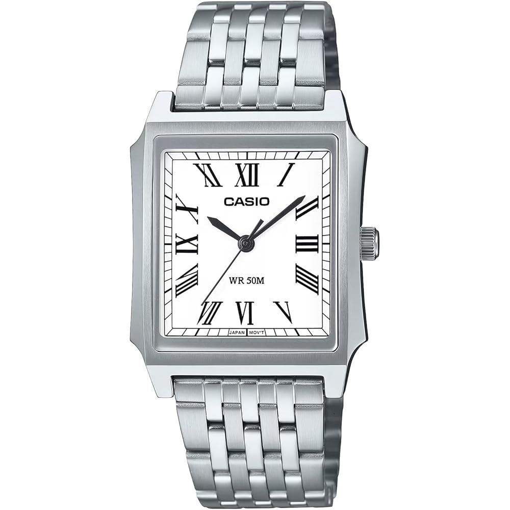 [Casio] Standard Analog Men s Watch MTP-B190D-7BV White Metal Band International Model [Parallel ...