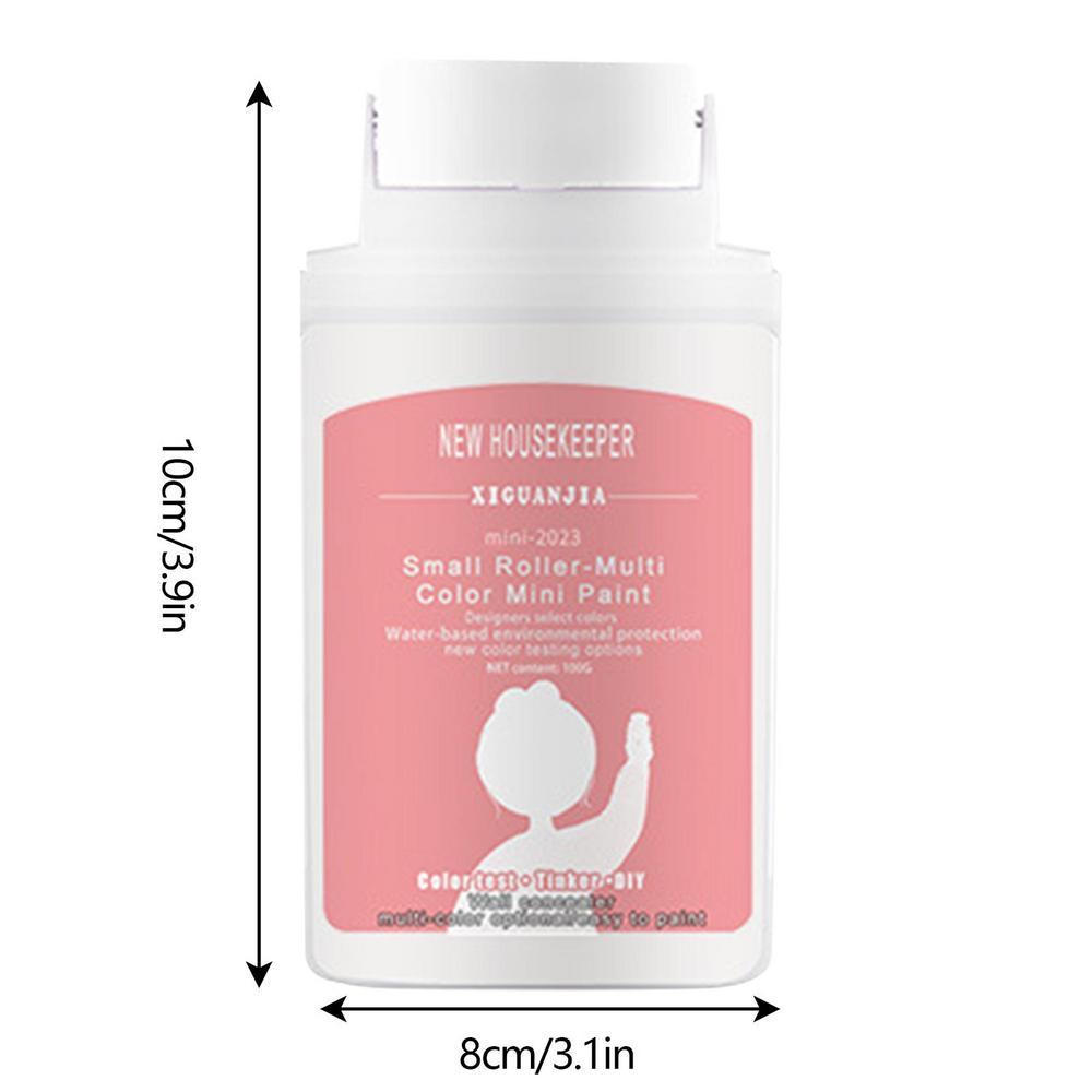 Portable Wall Patching Brush with 100g White Latex Paint Quick Dry Wall Repair Paste Roller Handheld Wall Graffiti Repair Tool