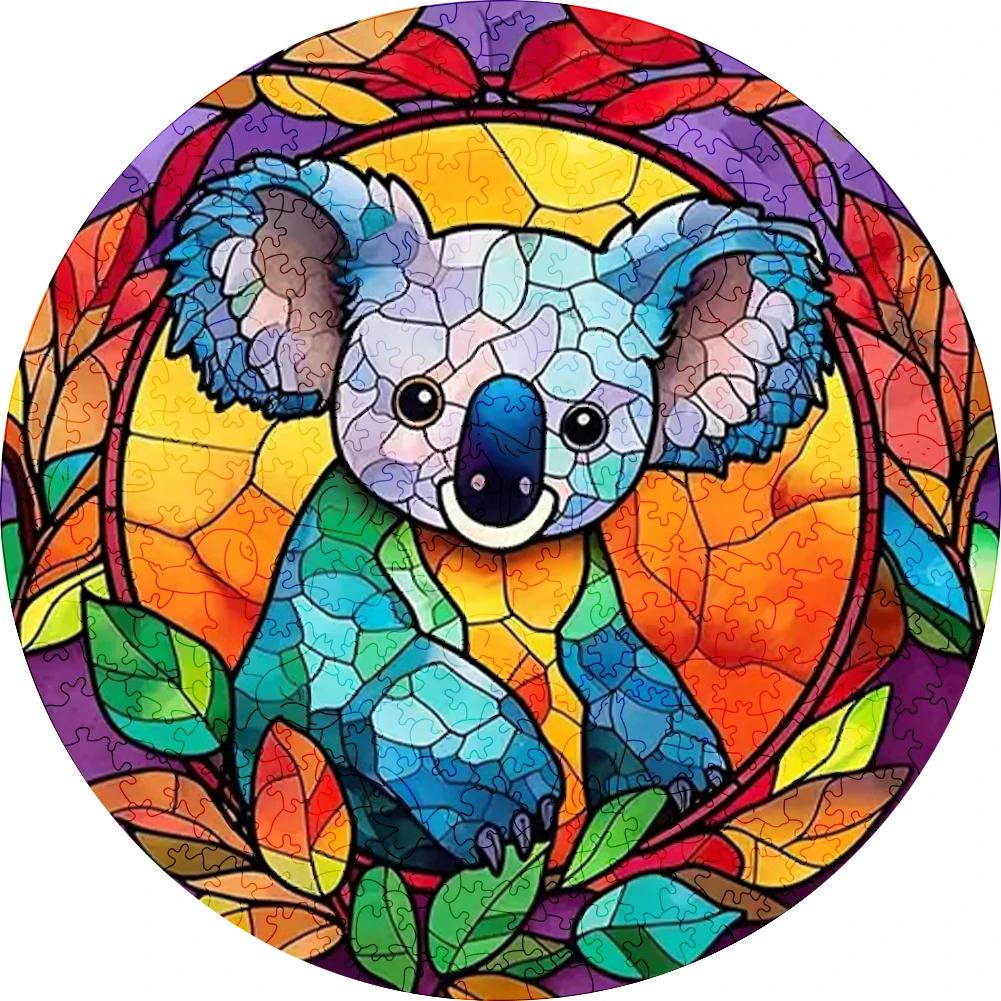 Non-Toxic Koala Animal Jigsaw Puzzles For Adult Or Kids3D Wooden Puzzle Boutique Gift Box Packaging Children Christmas Gifts