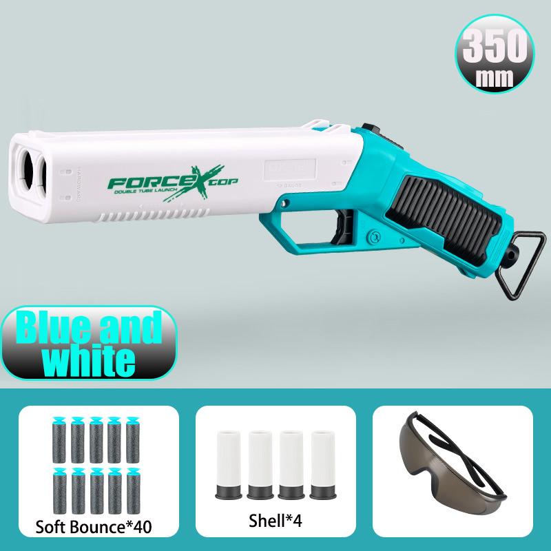 Double-barreled toy gun shell ejector soft bullet launcher air gun launcher outdoor sports CS game children's gift
