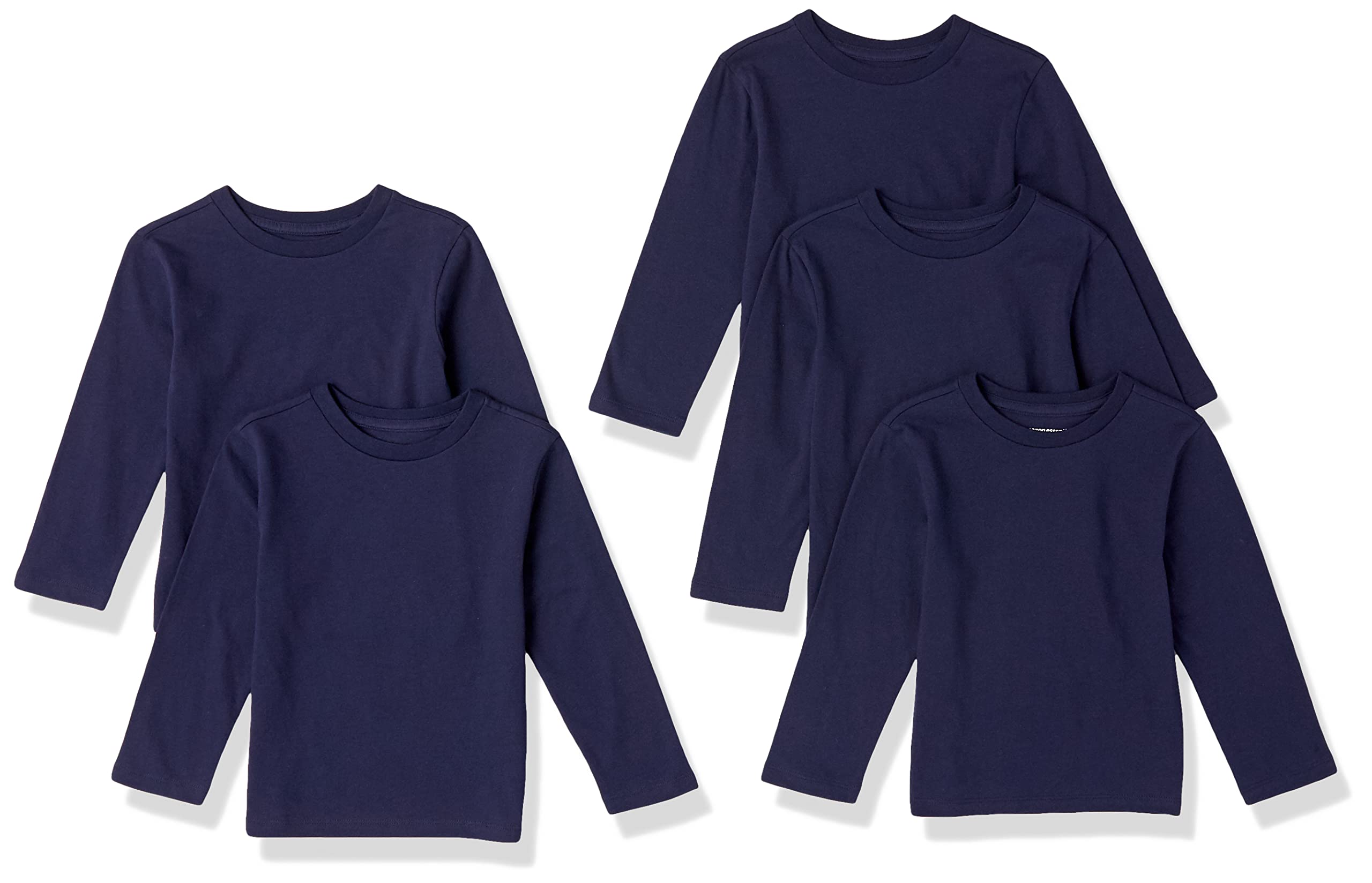 

бренд Spotted Малыши Мальчики Темно-синий 95 [Amazon Essentials] набор из 5 футболок с длинным рукавом (прежнее название Zebra)