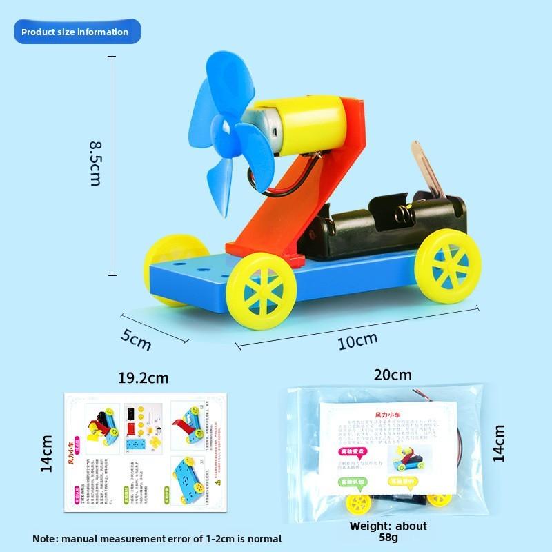 Self Made Wind Powered Car Model Assembly Material Set Children Educational Toysfor Educational Play