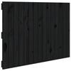 824837 vidaXL Wall-mounted Headboard Black 95.5x3x60 Cm Solid Pine Wood