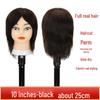 Real Hair Mannequin Head for Hairdressing: Perfect for Barber Apprentices, Perming, Dyeing, Cutting, Blowing, and Styling.