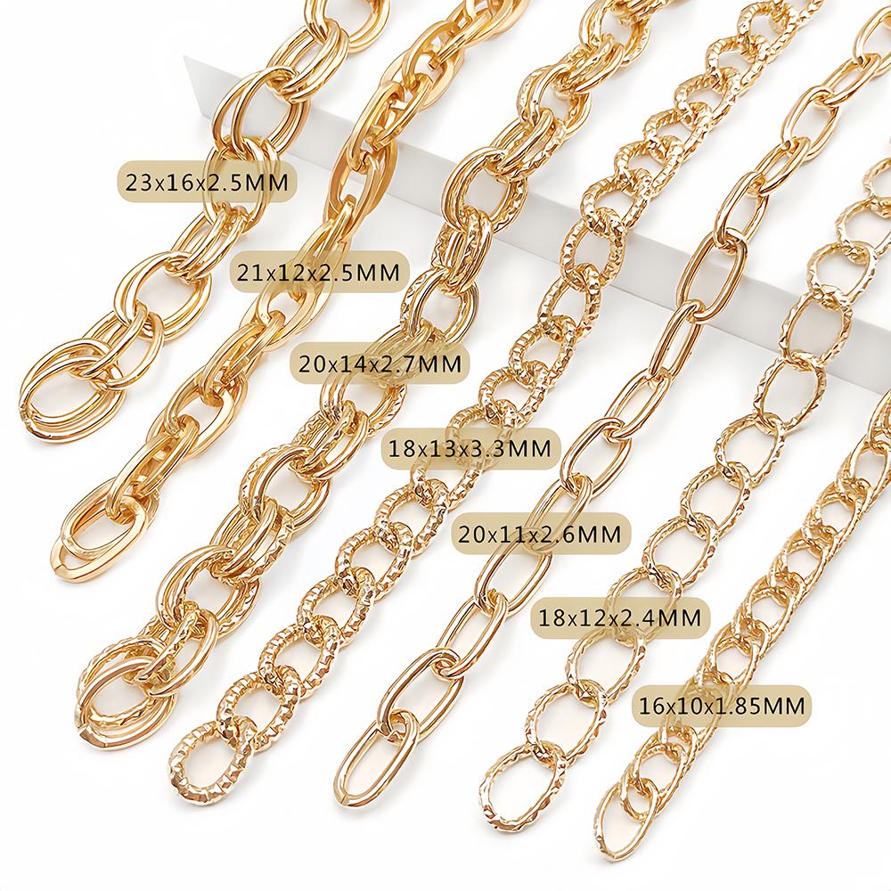 1 Meter Aluminum O-Shaped Twist Double Chain for DIY Necklace Bracelet Jewelry Making Clothing Bag Component Accessory Supplies