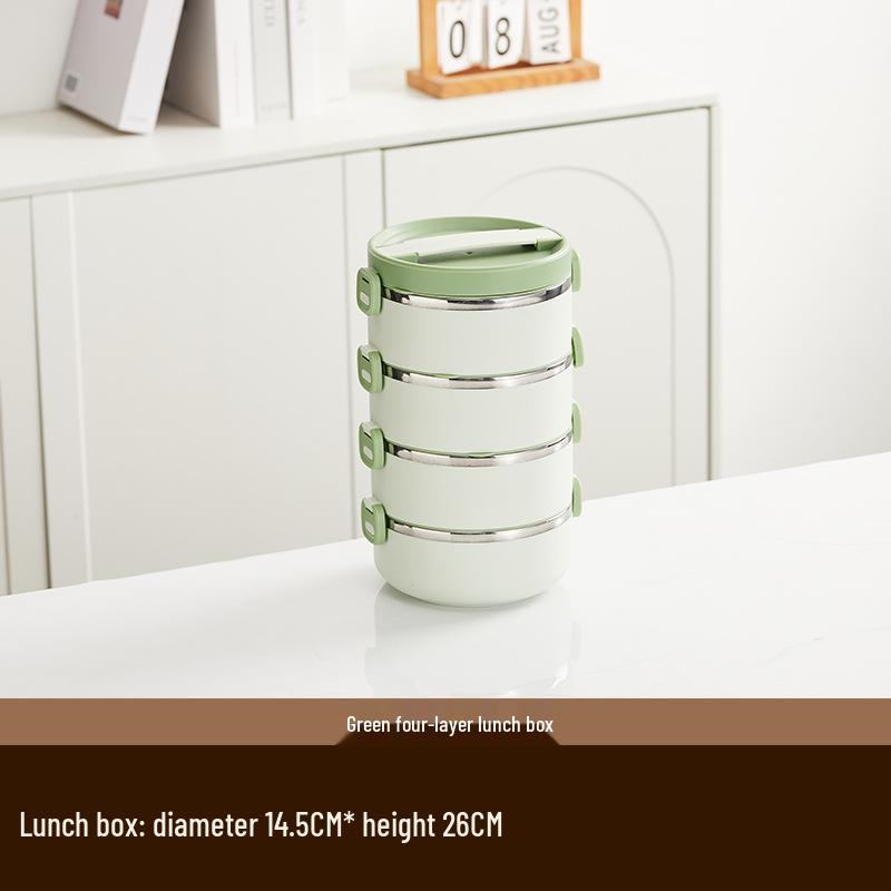Stainless Steel Leak-Proof Insulated Lunch Box: Portable, Multi-Layer Bento for Students & Office Workers