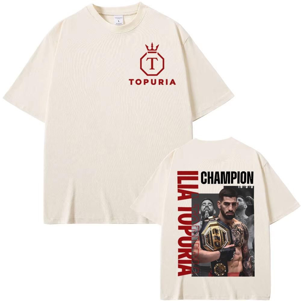 Limited El Matador Ilia Topuria Merch T Shirt Men's Clothing Retro Gothic High Street O-Neck  T Shirts Unisex Oversized T-shirts