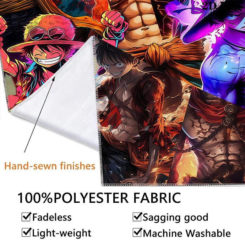 Anime One Piece Wall Tapestry Aesthetic Wall Hanging Printed Fabric Blanket Decorative Tapestries For Bedroom Living Room Home Decor