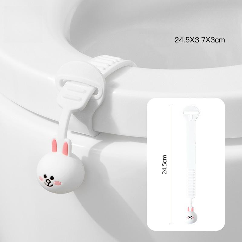 Toilet Seat Lid Lifter Toilet Lid Lifter Does Not Dirty Hands Household Artifact Creative Cartoon Silicone Toilet Lid Lifter