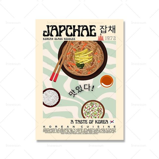 

Современный Плакат Кимчи Пибимбап, Картины На Холсте, Настенное Искусство, Ретро, ​​Чибо, Кореано, Иммаджини, Декор Кучина, Stampe Pittura 21x30cm No Framed