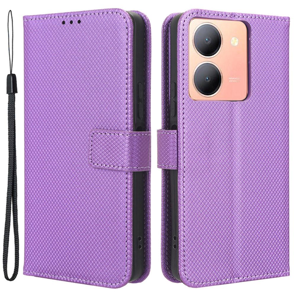 

For vivo Y36 4G (Global)/Y36 5G (Global)/Y78 5G (China)/Y78m 5G/Y27 5G/Y27s 4G/Y77t 5G/Y78 5G Stand Wallet Leather Case Purple