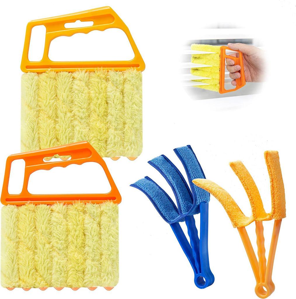 Washable Air Conditioner Vent & Blind Cleaning Brush with Removable, Fluffy Seven-Tooth Design