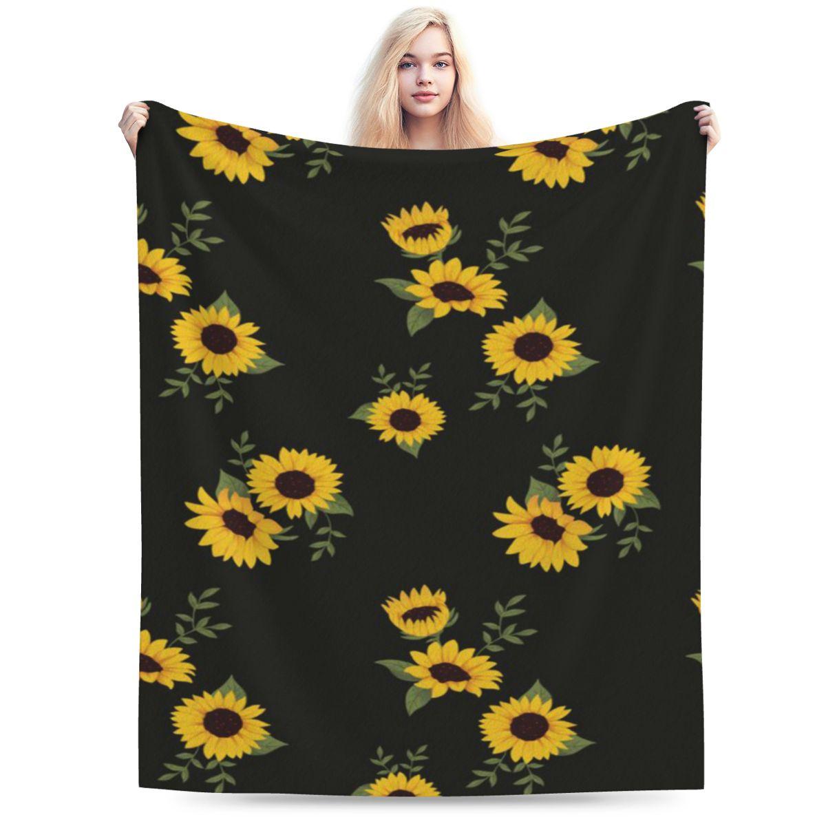Sunflower Custom Comfortable Decorate Home An UltraSoft Micro Fleece Blanket 75x100cm 30x40in