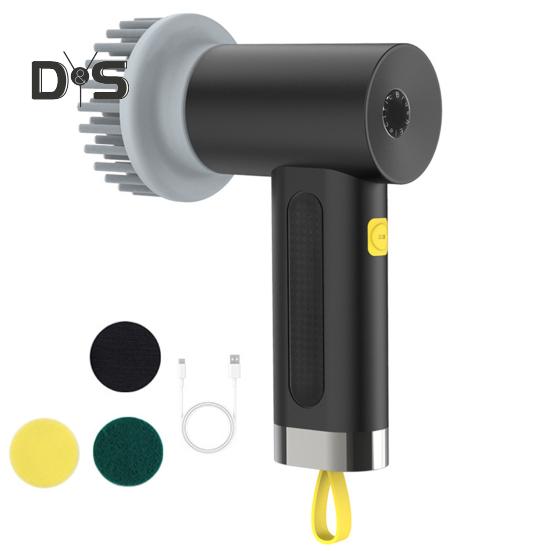 

Электрическая щетка для чистки, аккумуляторная, беспроводная, двигатель для чистки, защита от перегрузки, кухонная щетка для чистки, инструмент для уборки дома чёрный