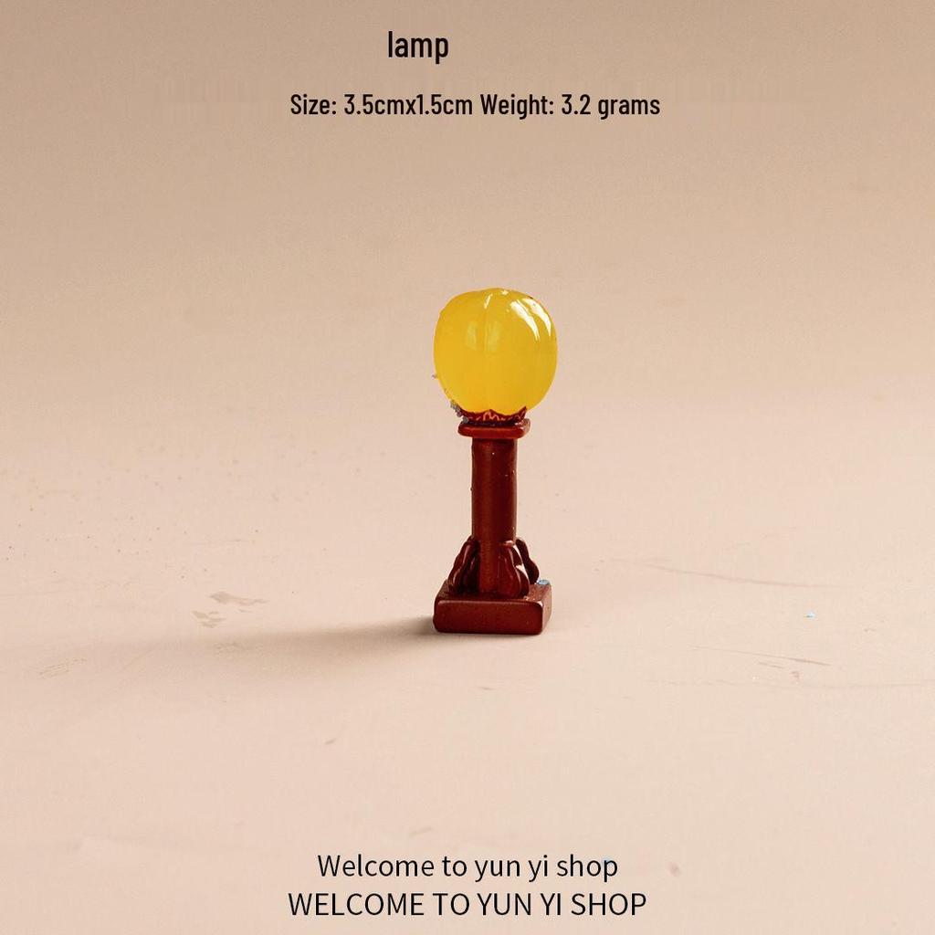 Mini Chinesisches Arbeitszimmer Bildschirm Tuschestein Malerei Tischlampe DIY Schmuckstück Bausatz