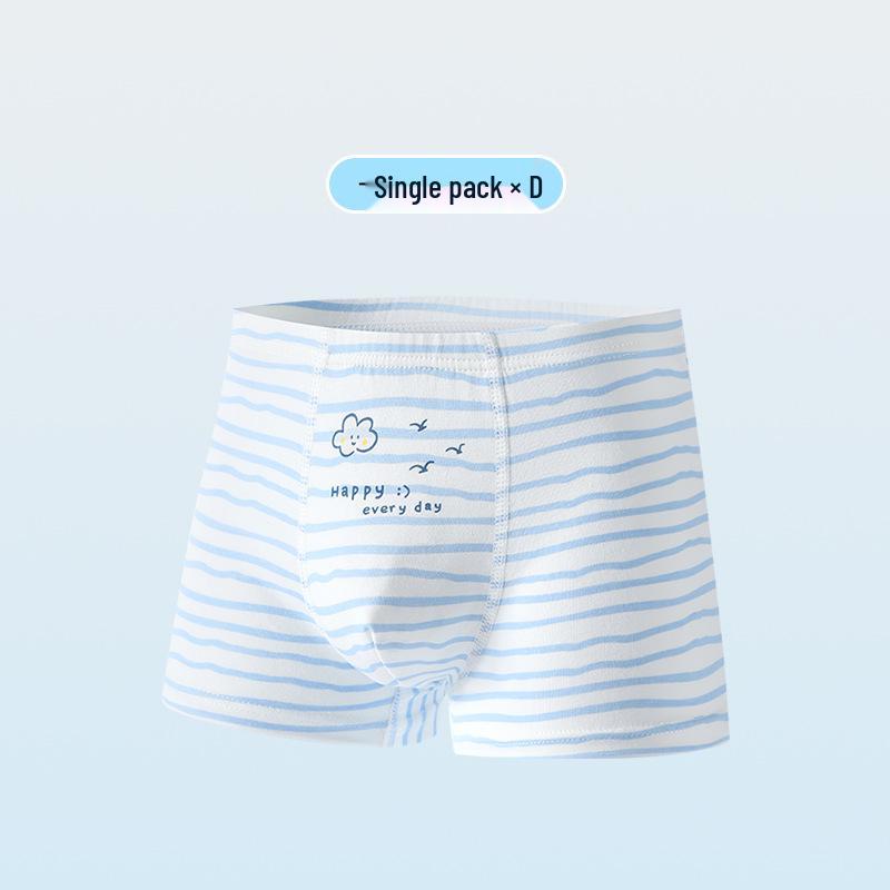 High Elastic Breathable Antibacterial Boys' Cotton Boxer Briefs – Pure Cotton Crotch, Age 10A