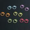 16×15mm 30/60PCS Zinc Based Alloy Knitting Stitch Markers Spiral Multicolor Painted Marker Buckle Crochet Stitch  Needle Clip