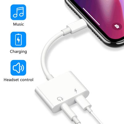 Adapter Słuchawkowy dla iPhone 14 13 12 11 X 8 7 Plus Rozdzielacz Audio Aux dla Adaptera Lightning do 3,5 mm Kabel Gniazda Słuchawkowego