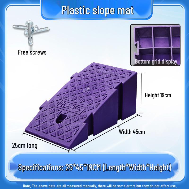 Home Car Step Threshold Mat - Plastic Curb Ramp