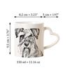 Schnauzer - Cup with a Dog, Adorable Cup with a Heart-shaped Handle, Universal Gift from the Art-Dog Brand