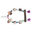 Parrot Swing Toy Wooden Parrot Suspension Bridge Swing for Small Medium Budgies Birds