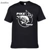 Asian Size S4xl Summer Unisex Pike Hunter Fish Animal TShirt Printed Fashion T Shirt Short Sleeve Tees Shirts Cool Tops
