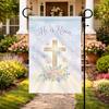 He Is Risen Happy Easter Faith Jesus ag Christian Cross Sign Garden Yard Decor UUI GGX